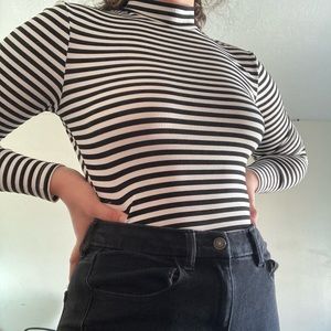striped long sleeve turtleneck